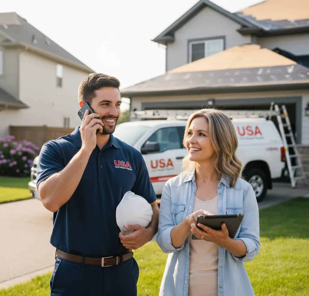 USA Roof Repair Experts customer support in Marinette